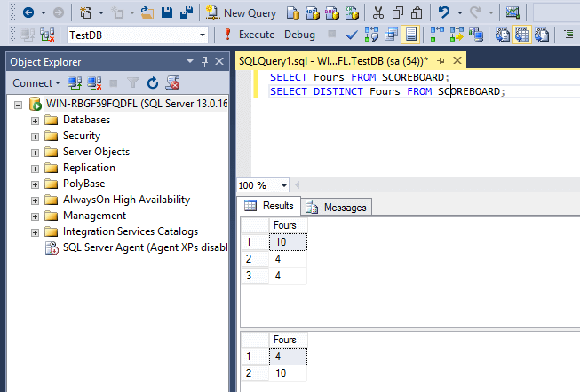 Mysql distinct