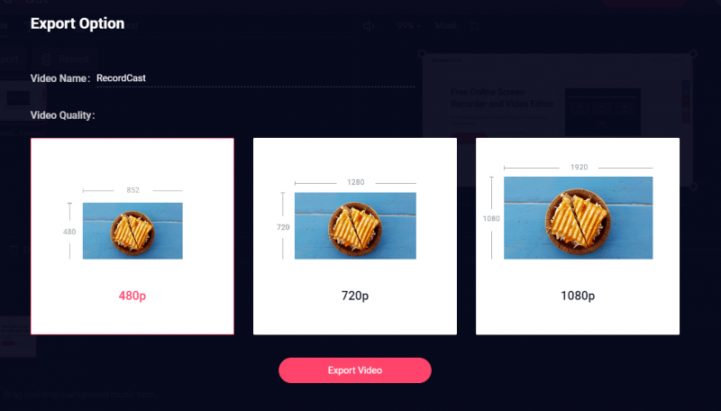 RECORDCAST | БЕСПЛАТНАЯ КОМПЬЮТЕРНАЯ РЕГИСТРАТОР ЭКРАНА ОНЛАЙН