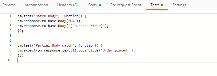 Тестовые примеры API в POSTMAN с использованием JAVASCRIPT