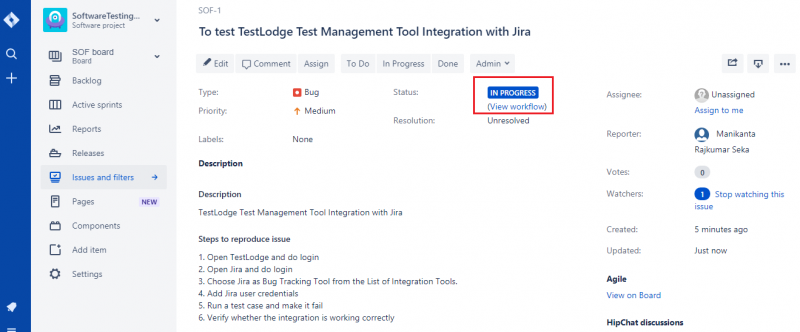 TESTLODGE TEST ИНТЕГРАЦИЯ ИНСТРУМЕНТА УПРАВЛЕНИЯ ДЕЛАМИ С JIRA