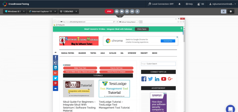 CROSSBROWSERTESTING TOOL ПРАКТИЧЕСКИЙ ОБЗОР