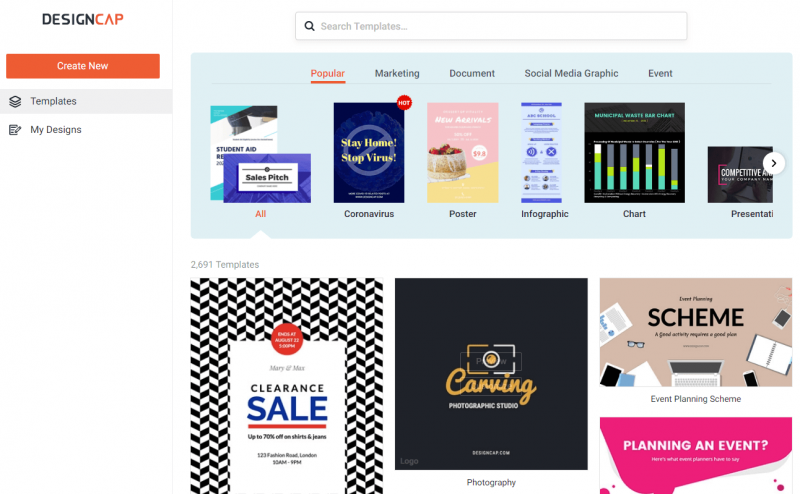 DESIGNCAP &ndash ; ПРОСТОЙ В ИСПОЛЬЗОВАНИИ ОНЛАЙН-ИНСТРУМЕНТ ДЛЯ ГРАФИЧЕСКОГО ДИЗАЙНА