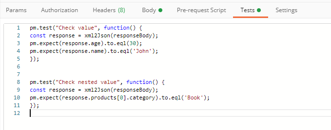 API ТЕСТОВЫЕ ПРИМЕРЫ В POSTMAN С ИСПОЛЬЗОВАНИЕМ JAVASCRIPT