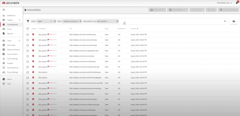ОБЗОР СКАНЕРА БЕЗОПАСНОСТИ ВЕБ-ПРИЛОЖЕНИЙ ACUNETIX