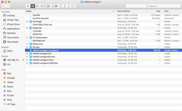 НАСТРОЙКА ПРОЕКТА МОБИЛЬНОЙ АВТОМАТИЗАЦИИ В MACOS